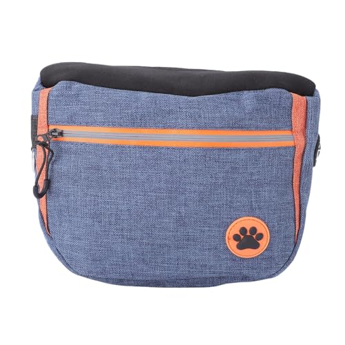 Asixxsix Hundesnackbeutel, Großes Fassungsvermögen verhindert Verschütten Tragbarer Snackbehälter für Haustiere, Gürteltasche aus Oxford-Stoff für Welpen zum Training von Haustieren (Blue) von Asixxsix