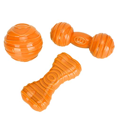 Asixxsix Hundespielzeug, TPR Material Training Toy Langlebiges solides Kauspielzeug für Hunde(Orange) von Asixxsix