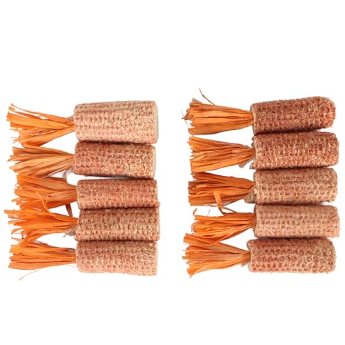 Asixxsix Kaninchen-Kauspielzeug für Zähne, 10 Stück Karottenförmiges Hamsterspielzeug, Lustiges Hamster-Maiskolben-Spielzeug für Hamster, Kaninchen und Andere Kleine Haustiere (Orange Asixxsix Kaninchen-Kauspielzeug für Zähne, 10 Stück Karottenförmiges Hamsterspielzeug, Lustiges Hamster-Maiskolben-Spielzeug für Hamster, Kaninchen und Andere Kleine Haustiere (Orange von Asixxsix