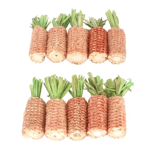 Asixxsix Kaninchen-Kauspielzeug für Zähne, 10 Stück Karottenförmiges Hamsterspielzeug, Lustiges Hamster-Maiskolben-Spielzeug für Hamster, Kaninchen und Andere Kleine Haustiere (grün, Asixxsix Kaninchen-Kauspielzeug für Zähne, 10 Stück Karottenförmiges Hamsterspielzeug, Lustiges Hamster-Maiskolben-Spielzeug für Hamster, Kaninchen und Andere Kleine Haustiere (grün, von Asixxsix