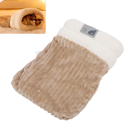 Asixxsix Katze Winterschlafsack,halb geschlossener Katzen- und Welpenschlafsack für Innentiere,weicher Plüsch Katzensack Versteck Katzenbett,wärmendes Haustier Höhlenbett für Kätzchen Asixxsix Katze Winterschlafsack,halb geschlossener Katzen- und Welpenschlafsack für Innentiere,weicher Plüsch Katzensack Versteck Katzenbett,wärmendes Haustier Höhlenbett für Kätzchen von Asixxsix