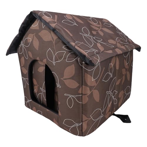 Asixxsix Katzenhaus Im Freien, wasserdichte Isolierte Tierheim für den Winter, Zeltstil -Designwetter -Outdoor -Haus für Streunende Katzen und Hunde 6,6 Bis 11,0 Lbs von Asixxsix