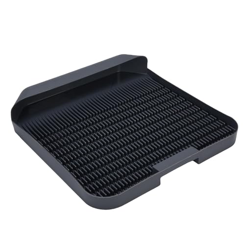 Asixxsix Katzentoilette Matte, 14,69 x 14,57 Zoll Waterproofing Katzentoilette Matte leicht saubere Streu-Steuerung 2 Schicht Katzentoilette Fallen Matte für Katzentoilette Box (Gray) von Asixxsix
