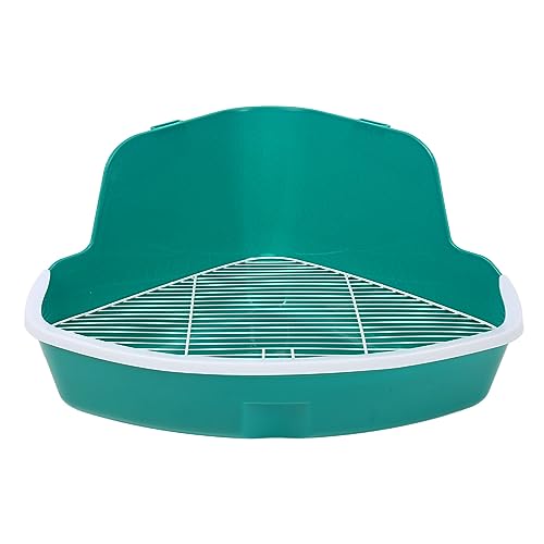 Asixxsix Kleine Animalecke Katzentoilette, Fanshapte Kaninchen -Ecke Müllpfanne Pensthart Toilettenköpfchen für Meerschweinchen Hamster Chinchilla Frettchen Kaninchen Kleines Tier (L) von Asixxsix