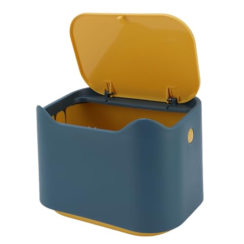 Asixxsix Mini -Katzenstreu -Mülleimer, 7.09x4.92x5.12inch Geruchskontrolle Kleiner Müll mit Deckel, Presse Typ Deckel Katze Kitzel Müllbehälter für Badezimmer, Schlafzimmer, Küche von Asixxsix