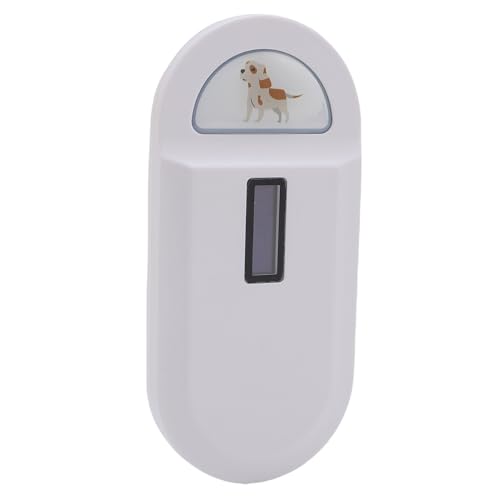 Asixxsix PET-Mikrochip-Scanner, Tragbarer Tier-Tag-Scanner mit Hoher Helligkeitsanzeigebildschirm, Wiederaufladbare PET-Chip-ID-ID-Scanner, Kompatibel mit FDX-B & Emid für Tiermanagement (White) von Asixxsix