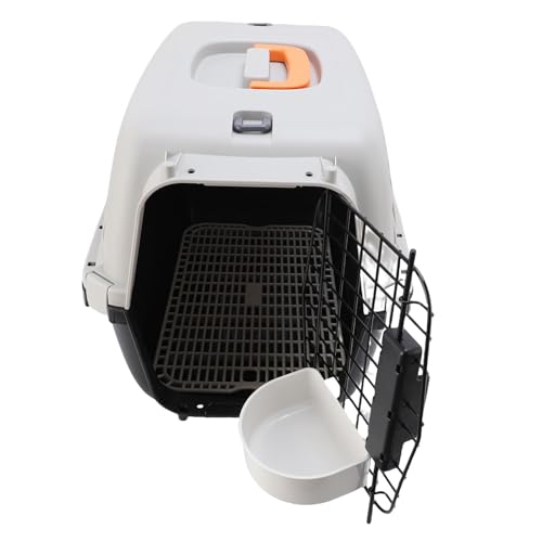 Asixxsix Pet Carrier, 18,9x12,6x12,6 Zoll Kunststoff Portable Cat Carrier leicht zu reinigen und zu tragen Multifunktionale Verwendung Hundekiste für Outdoor-Reisen Camping (Black) von Asixxsix
