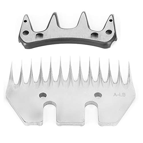 Asixxsix Schafsscherenblätter, 13 Zahn aus Edelstahl -Clipper Blades Abnehmbare Tierschneiderschere für die Pflege von Ziegen, Lämmern, Lamas, Alpakas, Einfach zu (13-Tooth gerade Klinge Asixxsix Schafsscherenblätter, 13 Zahn aus Edelstahl -Clipper Blades Abnehmbare Tierschneiderschere für die Pflege von Ziegen, Lämmern, Lamas, Alpakas, Einfach zu (13-Tooth gerade Klinge von Asixxsix
