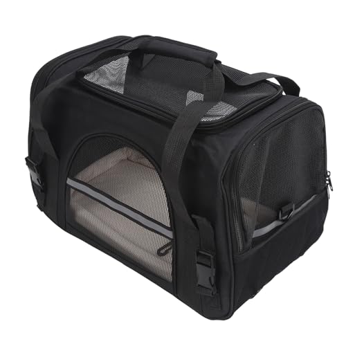 Atmungsaktive Mesh-Haustiertragetasche, Katze, Hundetragetasche, Zusammenklappbare Multifunktionale Hundeschultertasche Zum Einkaufen, Reisen, Geeignet für Katzen, Kleine Hunde von Asixxsix