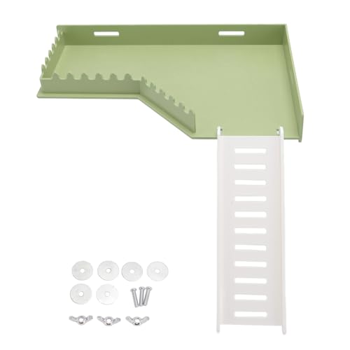 Asixxsix Hamster-Plattform, Hamster-Spielplattform mit Kletterleiter, Spielplatzspielzeug für Eichhörnchen, Rennmäuse, Chinchillas, Kleine und Mittelgroße Tiere, Tierfreundlicher Asixxsix Hamster-Plattform, Hamster-Spielplattform mit Kletterleiter, Spielplatzspielzeug für Eichhörnchen, Rennmäuse, Chinchillas, Kleine und Mittelgroße Tiere, Tierfreundlicher von Asixxsix