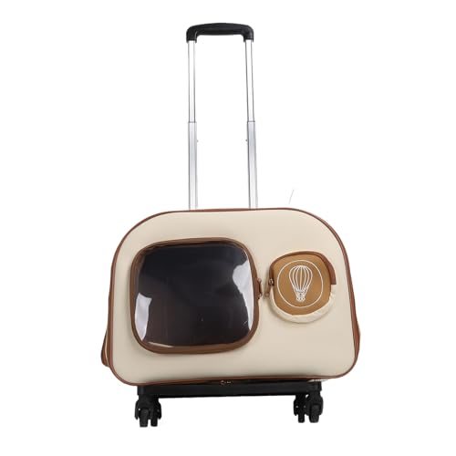 Haustier-Reisetransportbox mit Rollen, Tragbare Trolley-Tasche mit Einziehbarem Griff für Katzen und Kleine Hunde Bis 12,5 Kg, Abnehmbarer Schultergurt, Ideal für Reisen, Wandern Haustier-Reisetransportbox mit Rollen, Tragbare Trolley-Tasche mit Einziehbarem Griff für Katzen und Kleine Hunde Bis 12,5 Kg, Abnehmbarer Schultergurt, Ideal für Reisen, Wandern von Asixxsix