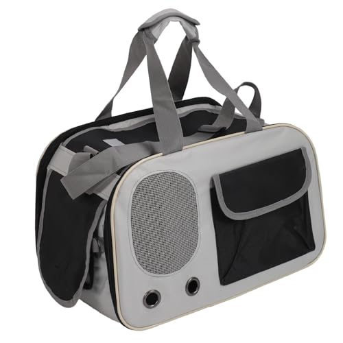 Haustierträger für Kleine und Mittlere Katzen Hunde, Oxford -Stoff Atmungsable Faltbare Katzen -Reisehandtasche mit Verstellbarem Riemen, Multifunktionaler Hunde Reiseträger Haustierträger für Kleine und Mittlere Katzen Hunde, Oxford -Stoff Atmungsable Faltbare Katzen -Reisehandtasche mit Verstellbarem Riemen, Multifunktionaler Hunde Reiseträger von Asixxsix