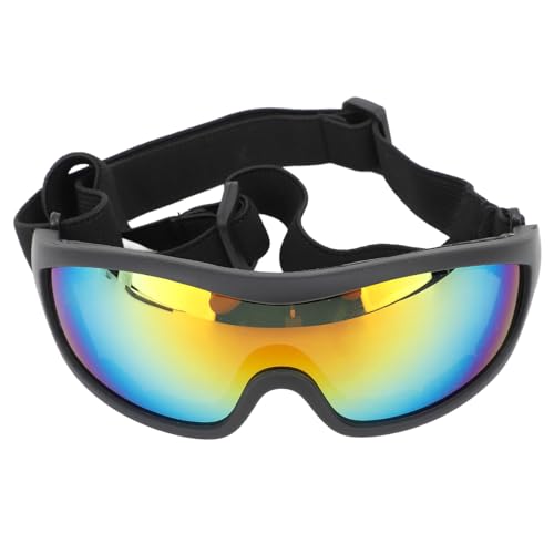 Hundesonnenbrille, UV-Schutz, Winddicht, Staubdicht, Hundebrille, Modische PC-Gläser, Haustierbrille, Augenschutz mit Verstellbarem Riemen für Mittelgroße oder Große Hunde (Rot) von Asixxsix