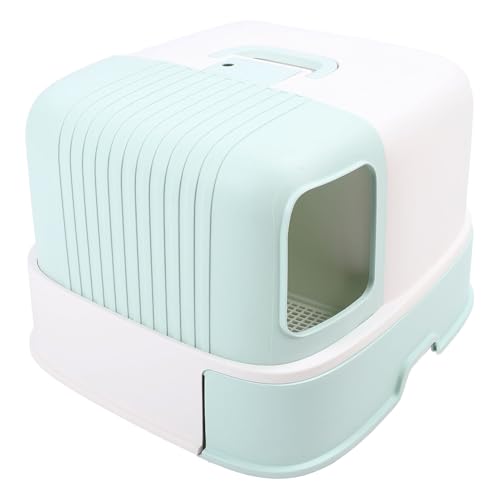 Katzentoilette mit Deckel, Elegantes Aussehen Anti-Spritzer Hochseitige Katzentoilette, Auslaufsichere, vollständig geschlossene Katzentoilette mit Schaufel, Leicht zu reinigen Katzentoilette mit Deckel, Elegantes Aussehen Anti-Spritzer Hochseitige Katzentoilette, Auslaufsichere, vollständig geschlossene Katzentoilette mit Schaufel, Leicht zu reinigen von Asixxsix