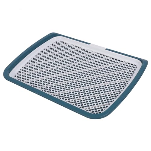 Asixxsix Kleine Welpen-Hundetoilette, Pinkelkissenhalter, Netz-Trainingstoilette mit Niedrigem Eingang, Erhöhtem Gitterdesign, Abnehmbarer Deckplatte, Fahrgestell, für Hundetöpfchen (Blue) von Asixxsix