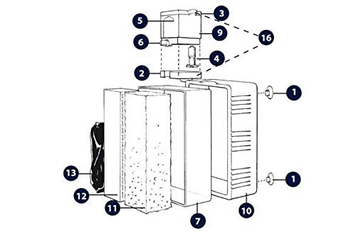 ASKOLL 940414 Flügelradabdeckung (hinten und Oben) mit Pumpe Trio von ASKOLL