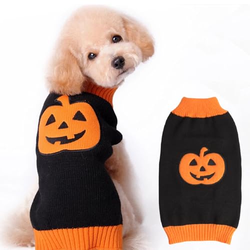 Hundepullover Halloween Kostüm Hund Halloween Kürbis Hunde Pullover Warme Halloween Hundepullover für Kleine Mittelgroße Grosse Hunde Halloween Party Geschenk für Haustier Puppy und Katzen Schwarz S Hundepullover Halloween Kostüm Hund Halloween Kürbis Hunde Pullover Warme Halloween Hundepullover für Kleine Mittelgroße Grosse Hunde Halloween Party Geschenk für Haustier Puppy und Katzen Schwarz S von Asmea