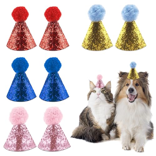 Mehrfarbige Katzenhüte für Hunde und Katzen, Geburtstagsparty, niedlicher Welpenhut, verstellbarer Haustier-Partyhut für Tierliebhaber, Party-Dekoration, wiederverwendbarer Partyhut für Kaninchen, Mehrfarbige Katzenhüte für Hunde und Katzen, Geburtstagsparty, niedlicher Welpenhut, verstellbarer Haustier-Partyhut für Tierliebhaber, Party-Dekoration, wiederverwendbarer Partyhut für Kaninchen, von Asofelk