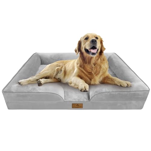 Aspand Hundebett Orthopädisch Grosse Hunde,Dreiseitig Hochgezogen,97x71cm,Einzeln Abnehmbar,Waschbar,Weich Und Bequem,Hundebett,Grau Aspand Hundebett Orthopädisch Grosse Hunde,Dreiseitig Hochgezogen,97x71cm,Einzeln Abnehmbar,Waschbar,Weich Und Bequem,Hundebett,Grau von Aspand