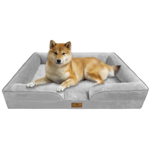 Aspand Hundebett Orthopädisch Mittelgroße Hunde, Dreiseitig Hochgezogen, 89x64cm, Einzeln Abnehmbar, Waschbar, Weich Und Bequem, Hundebett, Grau Aspand Hundebett Orthopädisch Mittelgroße Hunde, Dreiseitig Hochgezogen, 89x64cm, Einzeln Abnehmbar, Waschbar, Weich Und Bequem, Hundebett, Grau von Aspand