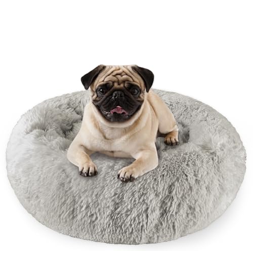 Aspand Hundebett für große und mittelgroße Hunde,60cm Ø- Weiches und Atmungsaktives Hundekissen mit Rutschfester Unterseite und Erhöhtem Rand,Dunkelgrau Aspand Hundebett für große und mittelgroße Hunde,60cm Ø- Weiches und Atmungsaktives Hundekissen mit Rutschfester Unterseite und Erhöhtem Rand,Dunkelgrau von Aspand