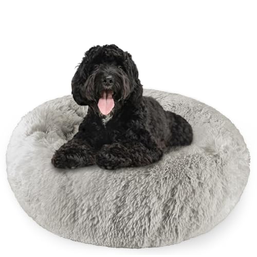 Aspand Hundebett für große und mittelgroße Hunde,76cm Ø - Weiches und Atmungsaktives Hundekissen mit Rutschfester Unterseite und Erhöhtem Rand,Dunkelgrau Aspand Hundebett für große und mittelgroße Hunde,76cm Ø - Weiches und Atmungsaktives Hundekissen mit Rutschfester Unterseite und Erhöhtem Rand,Dunkelgrau von Aspand