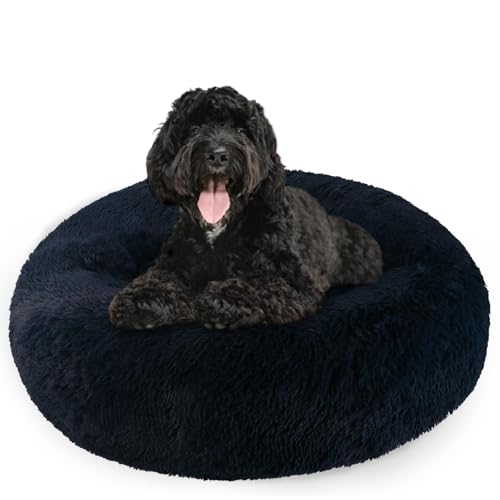 Aspand Hundebett für große und mittelgroße Hunde,76cm Ø - Weiches und Atmungsaktives Hundekissen mit Rutschfester Unterseite und Erhöhtem Rand,Tiefblau Aspand Hundebett für große und mittelgroße Hunde,76cm Ø - Weiches und Atmungsaktives Hundekissen mit Rutschfester Unterseite und Erhöhtem Rand,Tiefblau von Aspand