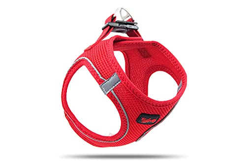ASTORPET | Hundegeschirr für kleine mittelgroße Hunde, Tailpetz, Mesh-Typ – Verstellbares und einfaches Anziehen (L, Rot) von Astorpet