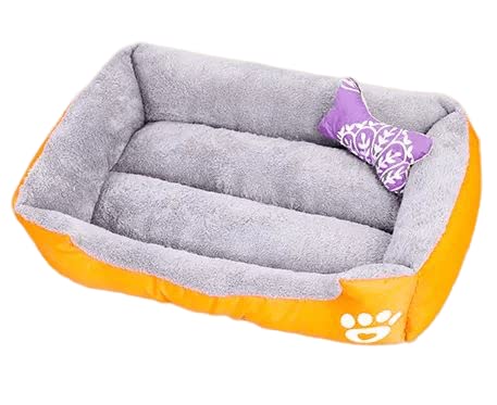 Astorpet | LOVEW Hunde- und Katzenbett für große mittelgroße und kleine Haustiere, bequem und bequem, waschbar (Orange, S) von Astorpet