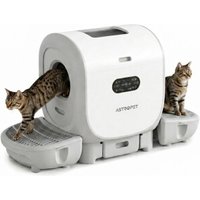 AstroPet 101L XXL Katzenklo Selbstreinigend mit Zwei Eingänge Automatische Katzentoilette mit App-Steuerung,UVC-Luftreinigung und Duftkartusche,Große Fassungsvermögen für Mehrere Katzen von AstroPet