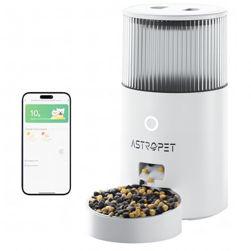 AstroPet Futterautomat für Katzen & Hunde, 2,5L Katzenfutter Automat Automatischer Futterspender, 1-10 Mahlzeiten/Tag, bis zu 15 Tage, Edelstahlschüssel, APP-Steuerung AstroPet Futterautomat für Katzen & Hunde, 2,5L Katzenfutter Automat Automatischer Futterspender, 1-10 Mahlzeiten/Tag, bis zu 15 Tage, Edelstahlschüssel, APP-Steuerung von AstroPet