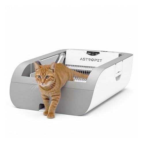 AstroPet Offene Katzenklo Selbstreinigend,XXL Katzentoilette Selbstreinigend Automatische,Tastensteuerung, Infrarot-Sensorschutz, Katzenklo mit großem Fassungsvermögen für mehrere Katzen AstroPet Offene Katzenklo Selbstreinigend,XXL Katzentoilette Selbstreinigend Automatische,Tastensteuerung, Infrarot-Sensorschutz, Katzenklo mit großem Fassungsvermögen für mehrere Katzen von AstroPet