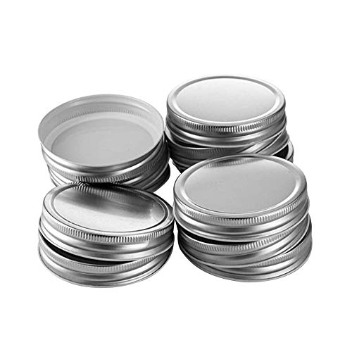 Asudaro Canning Lids Canning Deckel, 24 Stück wist-Off Lids, Sichere Resistant Wiederverwendbare Verschlusskappe for Mason Jar Regular Wide Mouth,Jars Jam Jars Preserving Jars, 70 mm/86 mm Silber von Asudaro