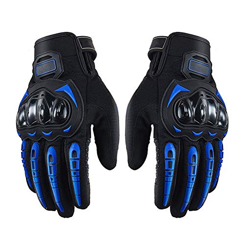 Asudaro Motorradhandschuhe Sport Handschuhe Touchscreen Handschuhe Warm Atmungsaktiv Anti-Rutsch Anti-Kollision Fahrad Handschuhe für Motorrad Fahrrad, Paintball und Outdoor Aktivitäte Blau von Asudaro