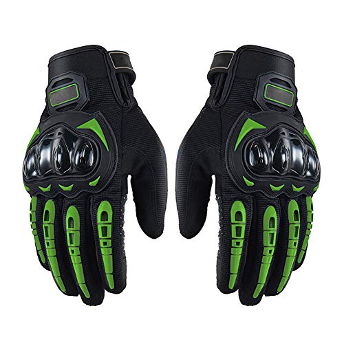 Asudaro Motorradhandschuhe Sport Handschuhe Touchscreen Handschuhe Warm Atmungsaktiv Anti-Rutsch Anti-Kollision Fahrad Handschuhe für Motorrad Fahrrad, Paintball und Outdoor Aktivitäte Grün von Asudaro