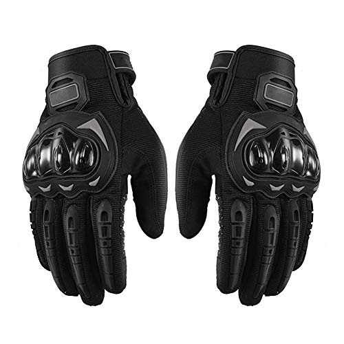 Asudaro Motorradhandschuhe Sport Handschuhe Touchscreen Handschuhe Warm Atmungsaktiv Anti-Rutsch Anti-Kollision Fahrad Handschuhe für Motorrad Fahrrad, Paintball und Outdoor Aktivitäte Schwarz von Asudaro
