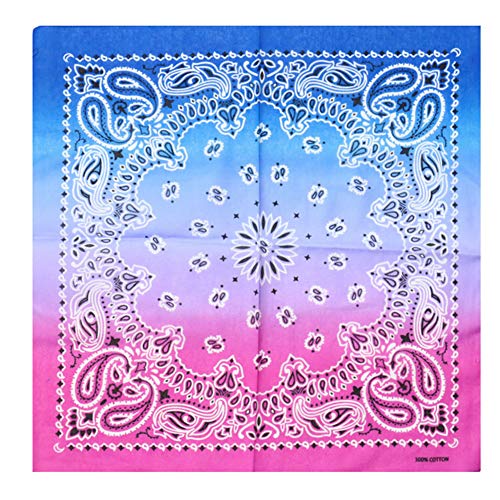 Bandana Sommermütze Kopftuch Halstuch Haar Schal Atmungsaktive Fahrrad Kopfbedeckung Gradient Hip Hop Stirnbänder Baumwolle Bedrucktes Taschentuch für Damen und Herren 55 x 55 cm Blau Lila pink Bandana Sommermütze Kopftuch Halstuch Haar Schal Atmungsaktive Fahrrad Kopfbedeckung Gradient Hip Hop Stirnbänder Baumwolle Bedrucktes Taschentuch für Damen und Herren 55 x 55 cm Blau Lila pink von Asudaro