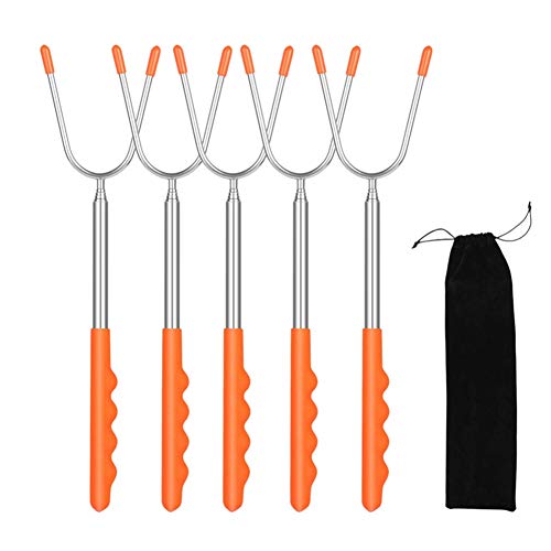 Grillspieße BBQ Gabeln Grillgabel Spieße Ausziehbar Fleischgabel Edelstahl Barbecue Gabel mit Holzgriff Grillzubehör für Bratwurst Würstchen Hot Dog Marshmallows Lagerfeuer Barbecue, 45 Zoll, Orange Grillspieße BBQ Gabeln Grillgabel Spieße Ausziehbar Fleischgabel Edelstahl Barbecue Gabel mit Holzgriff Grillzubehör für Bratwurst Würstchen Hot Dog Marshmallows Lagerfeuer Barbecue, 45 Zoll, Orange von Asudaro