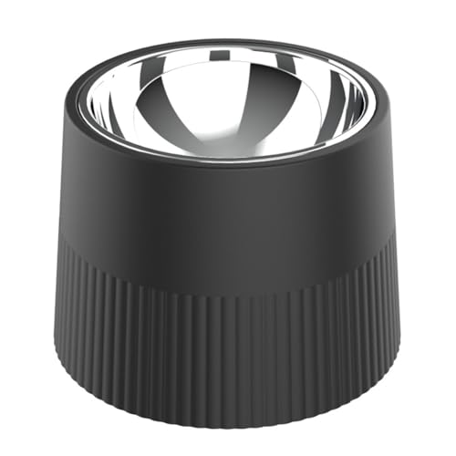 Asuinxurr Erhöhter Hundenapf, Erhöhter Hundefutterautomat mit Abnehmbarem Futter- und Wassernapf Aus Edelstahl, Rutschfester Hundenapf, Schwarz, 18 X 13 cm von Asuinxurr