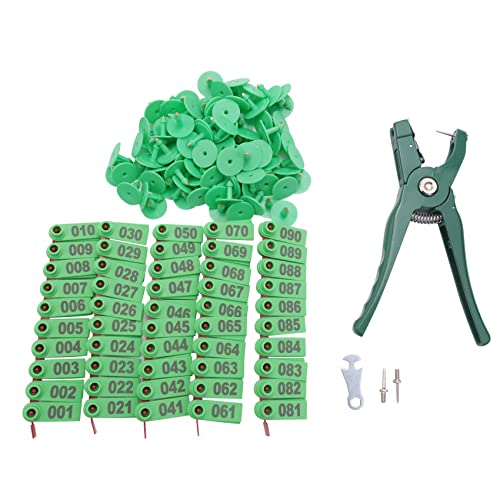 Asuinxurr Livestock Tier Ohr Tag Zangen mit der Nummer 001-100 Ohr Tags und 3 Pins zum Anbringen Von Ohr Marken für Rinderschaf Schweine Asuinxurr Livestock Tier Ohr Tag Zangen mit der Nummer 001-100 Ohr Tags und 3 Pins zum Anbringen Von Ohr Marken für Rinderschaf Schweine von Asuinxurr