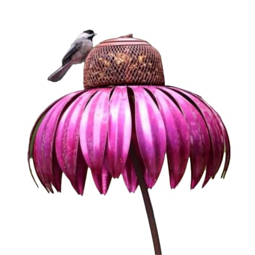 Asuinxurr Rote Vogelfutterflasche mit Ständer, Vogelfutterstation in Blumenform für Den Garten im Freien Asuinxurr Rote Vogelfutterflasche mit Ständer, Vogelfutterstation in Blumenform für Den Garten im Freien von Asuinxurr