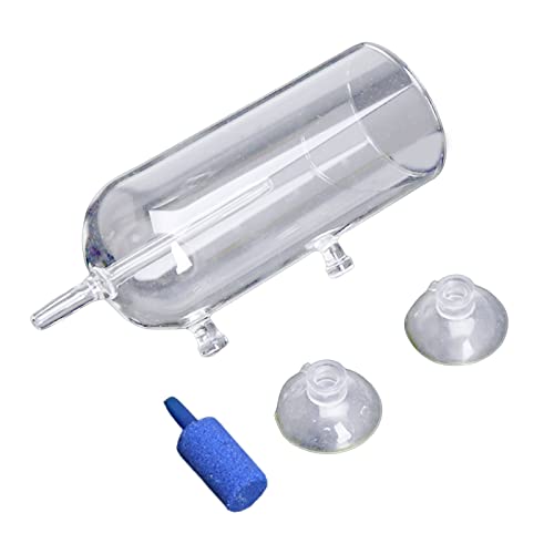 Aquarium-Luftsprudel-Glasbecher-Set, erhöht die Auflösung im Wasser, verhindert Blasenspritzen, Aquariumheizung, Lichtthermometer, Kies, Sanddekorationen, Filter von Asukohu