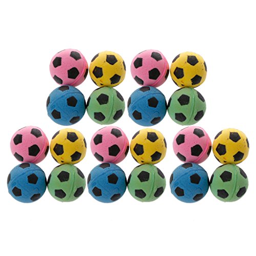 Asukohu 20Pcs Interaktive Ball Spielzeug Interaktive Holen Fangen Ball Bunte Eva Fangen Für Indoor Spielen Rucksäcke Für Kleine Katzen von Asukohu