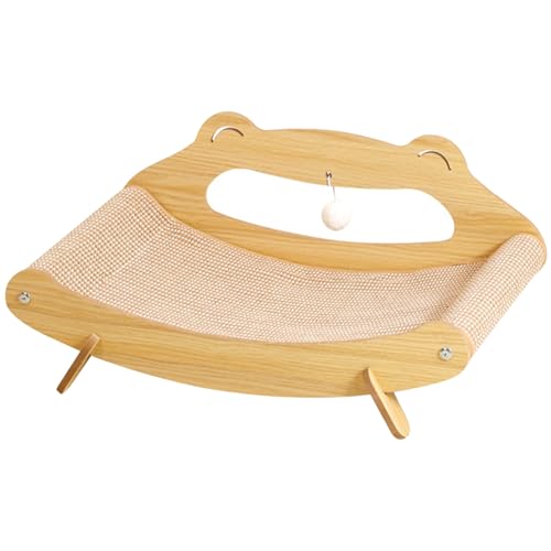 Asukohu Haustierbett, gewebtes Bett, Hängematte, Kätzchen-Themenbett, Hundebett, Nest, groß, Holz, Katzenbett mit Polster Asukohu Haustierbett, gewebtes Bett, Hängematte, Kätzchen-Themenbett, Hundebett, Nest, groß, Holz, Katzenbett mit Polster von Asukohu