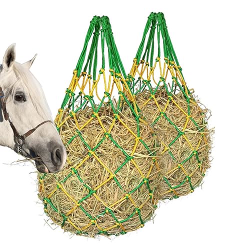 Asukohu Heu-Aufbewahrungstasche für Pferde, Schafe, Ställe, langsames Füttern, Heutasche, Haustier-Heutasche, Outdoor-Heu Aufbewahrungstasche, langsames Füttern, Heubeutel, Bauernhof, Geflügelbedarf von Asukohu