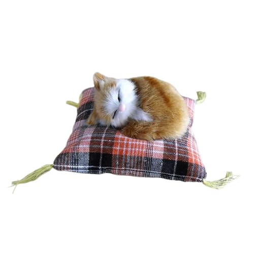 Asukohu Realistische Schlafkatzenpuppe, Plüsch, pelzig, Tierstatue mit weicher Matte, Bett, Stoffpuppe für Kinder und Erwachsene, Geburtstag, Schlafzimmer, Katzen Ornament Asukohu Realistische Schlafkatzenpuppe, Plüsch, pelzig, Tierstatue mit weicher Matte, Bett, Stoffpuppe für Kinder und Erwachsene, Geburtstag, Schlafzimmer, Katzen Ornament von Asukohu