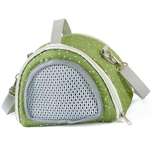 Belüftete Tragetasche für kleine Tiere, ausbruchsicher, mit Reißverschlüssen, verstellbar, für Hamster, den täglichen Gebrauch, sichere Tragetasche für kleine Haustiere mit Gurt Belüftete Tragetasche für kleine Tiere, ausbruchsicher, mit Reißverschlüssen, verstellbar, für Hamster, den täglichen Gebrauch, sichere Tragetasche für kleine Haustiere mit Gurt von Asukohu