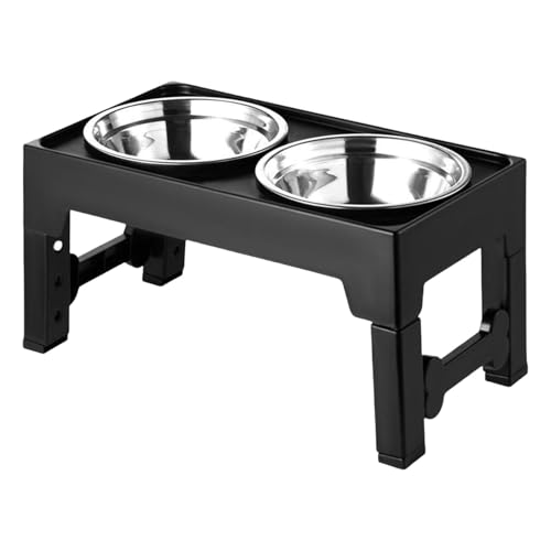 Ergonomische Hundenäpfe mit einstellbaren Höhen, Edelstahl-Futternapf zum Fressen von Haustieren, ergonomische Futterspender für Haustiere von Asukohu