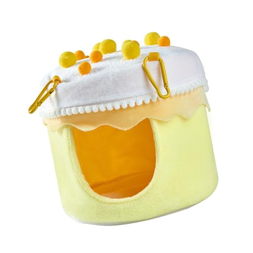 Hängendes Papageienbett Plüsch Kuchen Vogelkäfig Nest Kleiner Vogel Warm Brutnest Haus Kleine Haustier Haus Käfig Hängematte von Asukohu