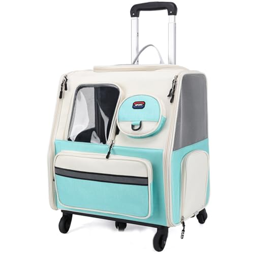 Hunde-Kinderwagen, Reisetasche, transparent, Haustier-Tragetasche, Rucksack, verbesserter Haustierbedarf, Teleskopgriff Hunde-Kinderwagen, Reisetasche, transparent, Haustier-Tragetasche, Rucksack, verbesserter Haustierbedarf, Teleskopgriff von Asukohu